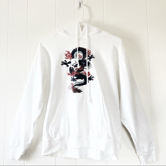 Brandy Melville Tops - Brandy Melville John Galt White Dragon Hoodie